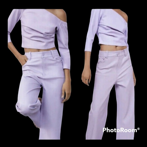 Zara High- waisted Faux Leather pants - Picture 2 of 10